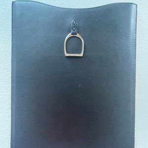 Ralph Lauren leather ipad sleeve, Black